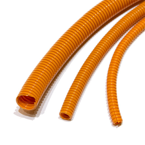 NC20 CTPA Nylon Unslit Corrugated Tubing, Orange